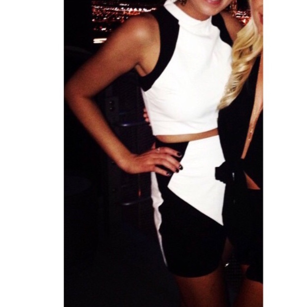 Pleather Two-Piece Outfit